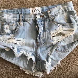 One Teaspoon Denim Shorts - Bandits